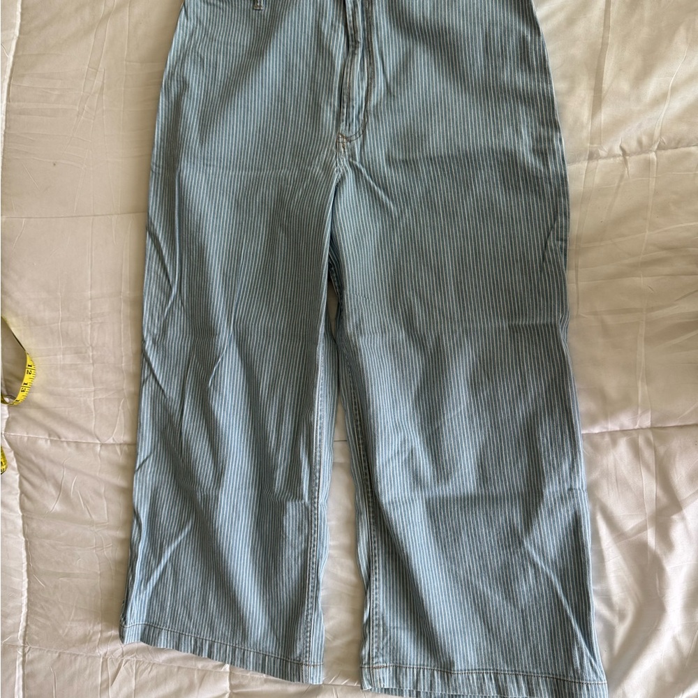 Dear John Striped Blue Wide-Leg Pants